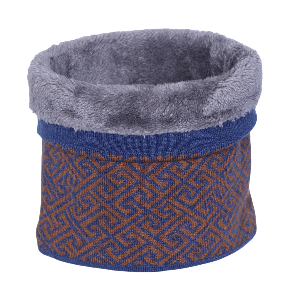 Winter Neck Coverings for Men's Warm Scarves Gentleman Thick Velvet Ring Scarf Warm Ski Cycling Face Mask Women Fashion Pullover