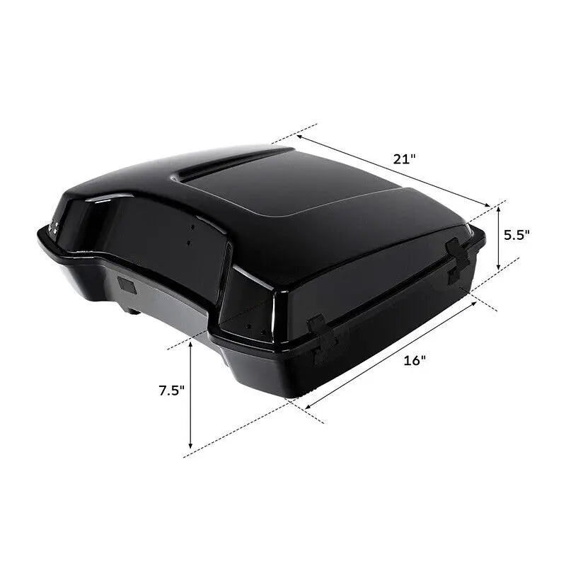 Motorcycle Razor Trunk For Harley Touring Electra Glide Road King FLHR 1997-2013 Rear Bag