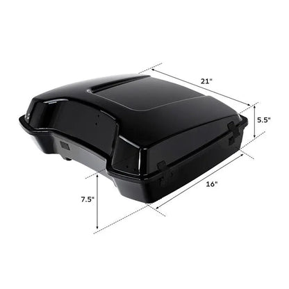 Motorcycle Razor Trunk For Harley Touring Electra Glide Road King FLHR 1997-2013 Rear Bag