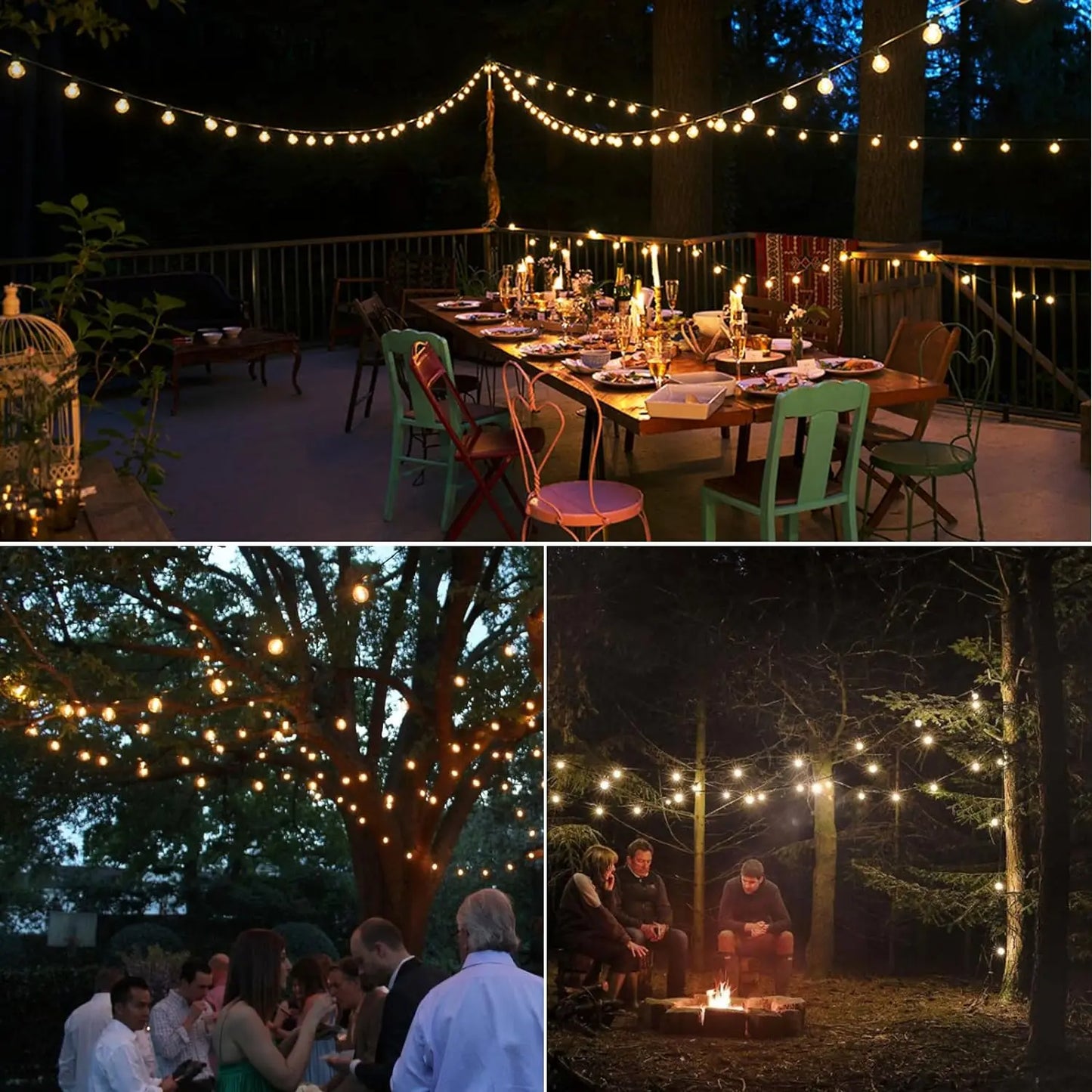 Shatterproof G40 String Light 220V 110V Led Outdoor Lights Garland E12 Waterproof Connectable Festoon Decoration Camping Light