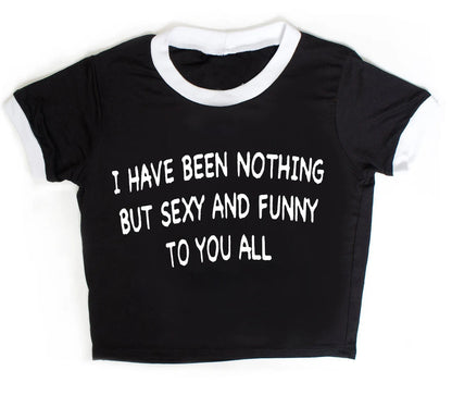 Japanese 2000s Style Y2k Crop Top Sexys T-shirt Vintage Goth Letter Summer Woman Korean Popular Streetwear Tanks & Camis Clothes