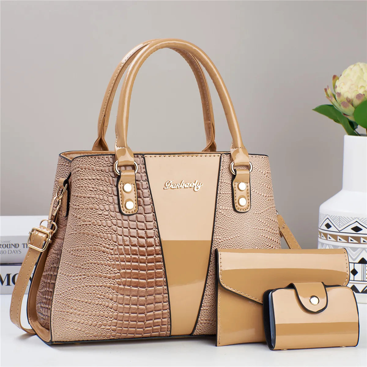 3Piece Set Casual Tote Bags Large Capacity Shoulder Bag Waterproof  Designer Female Handbag Simple Fashion Messenger Bags