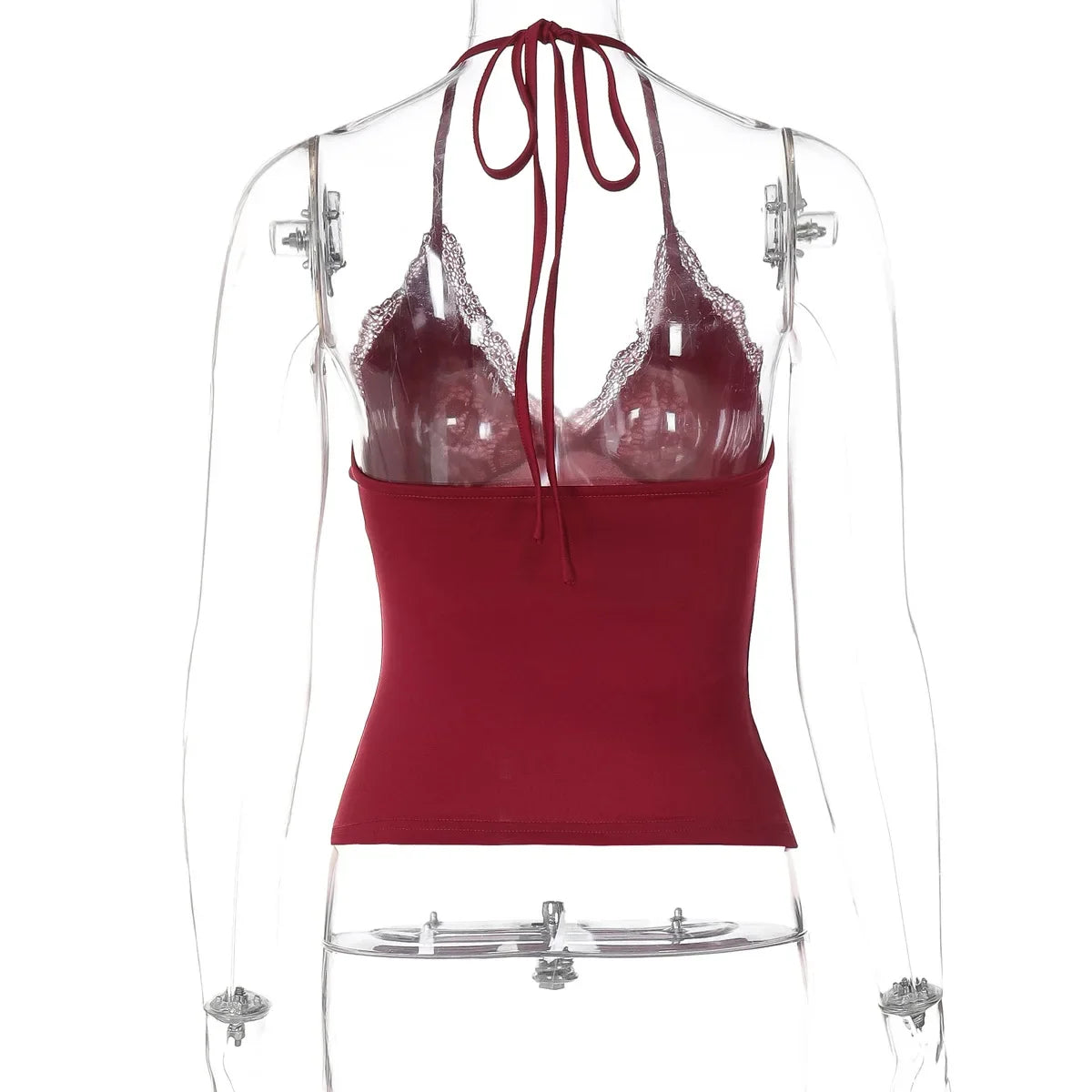 2025 New Fashion Tank Top Sexy Lace Backless Women Tops Strap Tank Top Sexy Women Clothing m