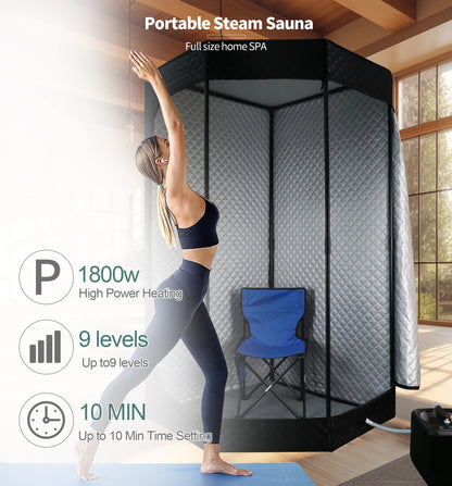 Ultimate Recovery Portable Spa Sauna Pod Red Light Steam Sauna Tent With Steamer Floor Mat Accessories