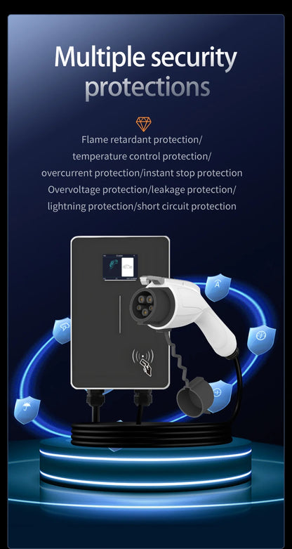 JIGU Type1 SAE J1772 EV Charger Station 32A Wallbox APP Function 7.6KW Charging Station Electric Vehicle Car