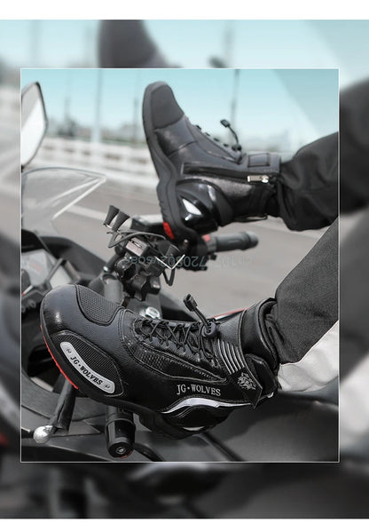 Motorcycle Riding Boots Men Women Knight Outdoor Waterproof Sneakers Shoes Off-road Professional Leisure Protective Riding Boots
