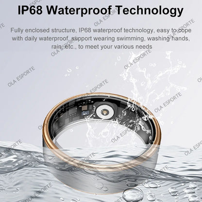 2025 Smart Ring Gesture Control Wireless Bluetooth Heart Rate Blood Pressure Monitor 5ATM Waterproof Health Smartring Men Women