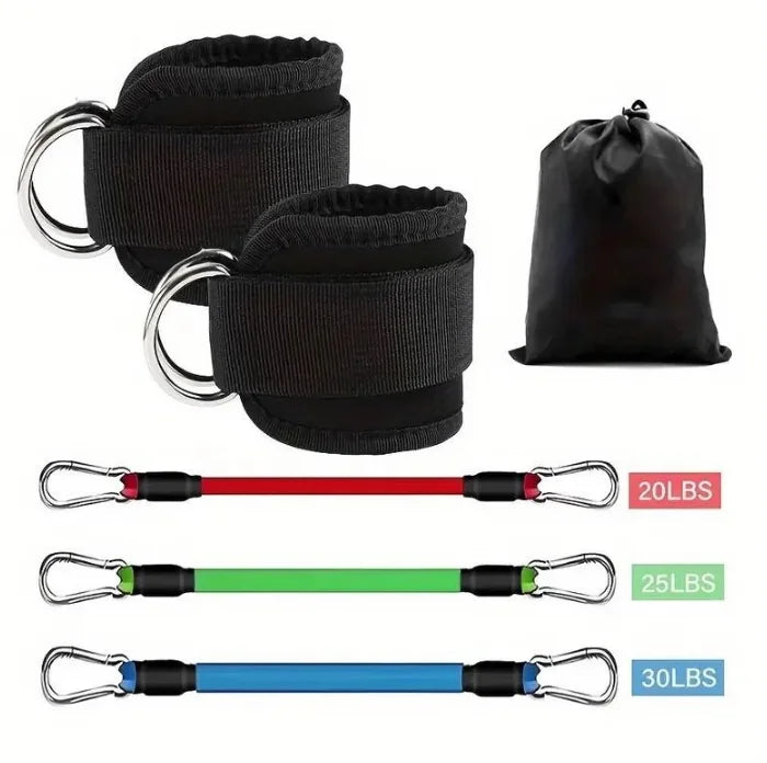 Ankle Straps Resistance Bands Set Fitness Workout Yoga Exercise Equipment Glutes Legs Strength Training for Gym Man Woman