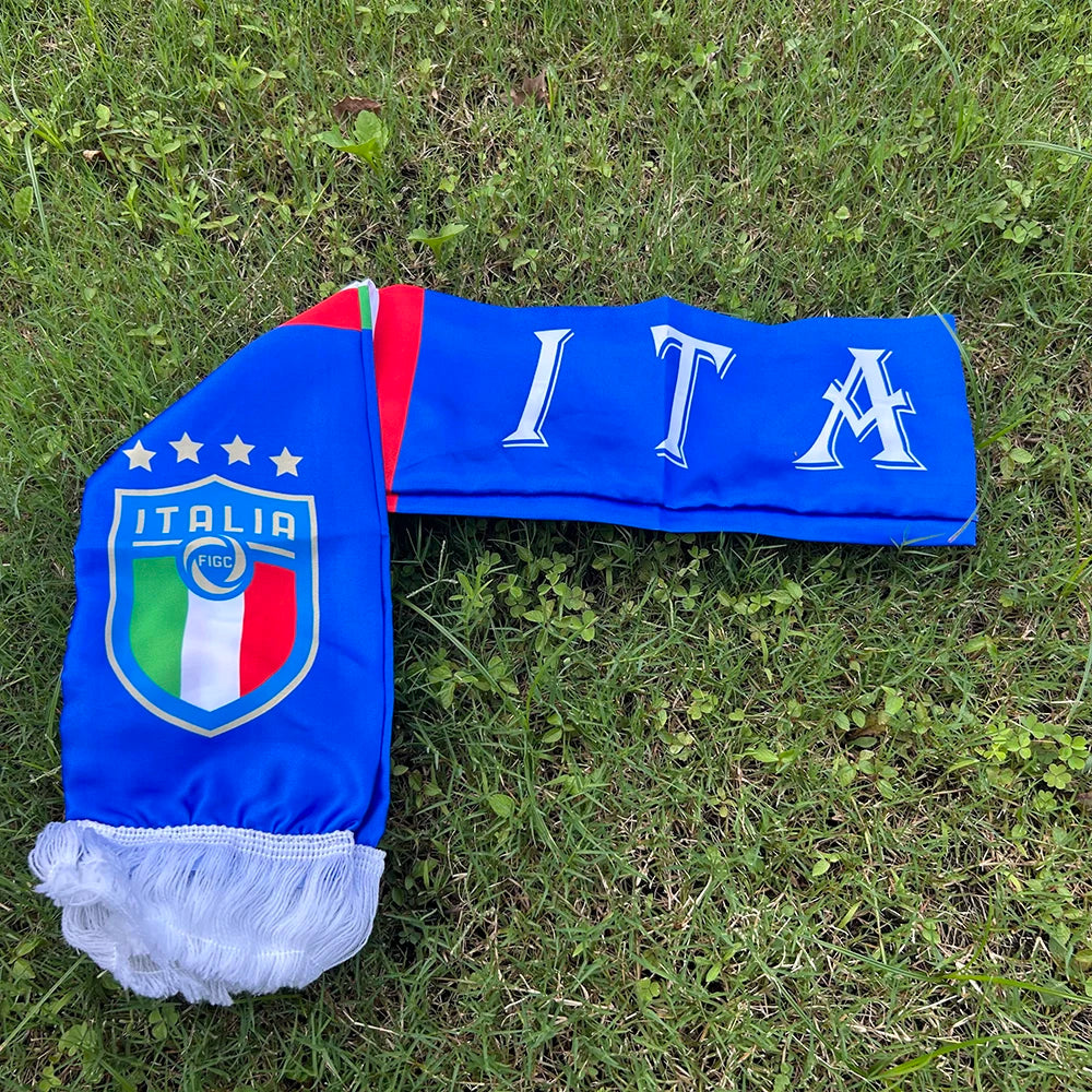 SKY FLAG Italy scarf 13*140cm double printed Italia flag Stain Football Soccer Italy Italian National Flag Scarf  sport decora