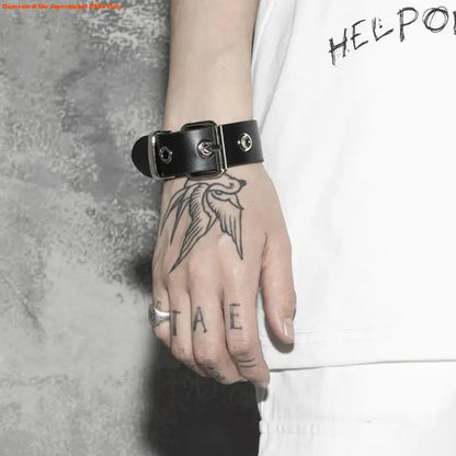 E06E Cool Punk Bracelets Men Women Retro Bracelet Adjustable Wrist Belt Buckle Styles Cuff Bangle Bracelet for Party Club Daily
