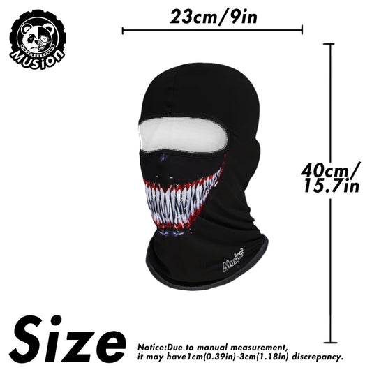 Windproof Dustproof Music Balaclava Riding Mask Funny Skeleton Street Style Personalized Motorcycle Skiing Fishing  Sports Hat
