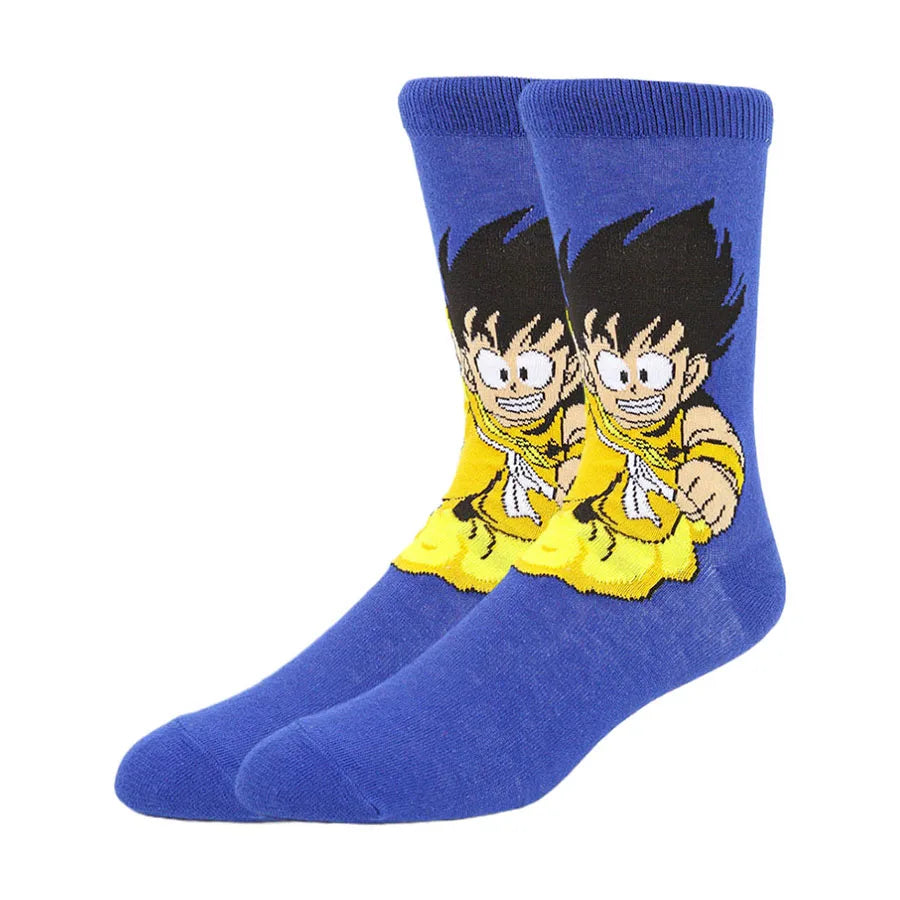 5Pairs BANDAI dragon ball Unisex Cartoon Anime Socks Hip Hop Street Style Novelty Funny Casual Crew Socks for Men Women
