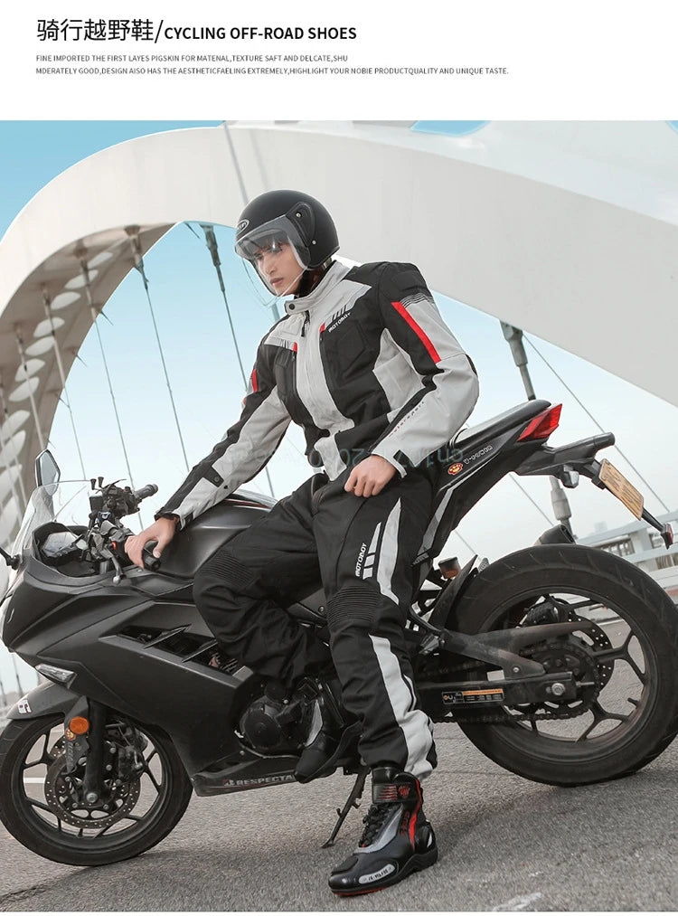 Boots For Motorcyclist Man Women Waterproof Enduro Motorcycle Boots Motorcycle Shoes Moto Hombre Anti-Fall Riding Short Boots