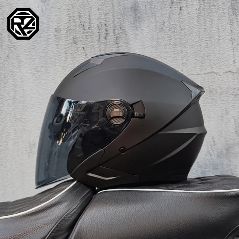 2025 Latest High Quality Motorcycle Helmet Half Covering Dual Lens Cascos para Motos Male Female Couple Capacetes de Moto