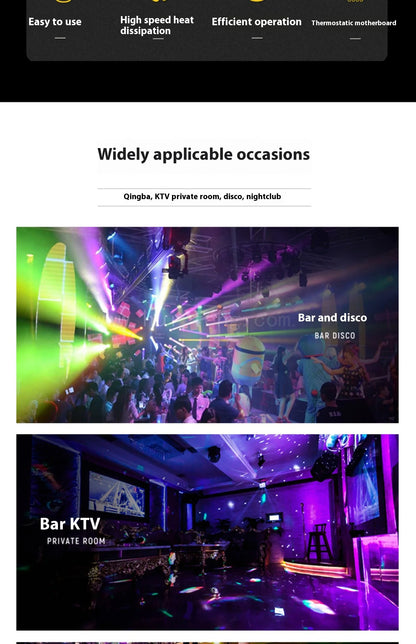 DJ 120w 180w Gobo Spot Led Beam 18 Light Moving Head Party Disco Stage Lights Sound DMX 18 Prisms Disco Club Stage Bar Lighting