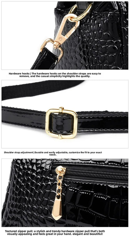 Women's Bag New Style Middle-aged Women's Bag Simple Trendy Single Shoulder Crossbody Bag Fashionable Elegant Handheld Mom Bag