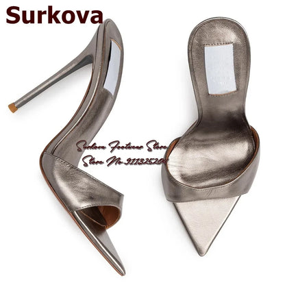 Surkova Magenta Velvet Platform Sandals Stiletto Heel Slingback Dress Shoes Cross Strap Luxury Wedding Pumps Size46