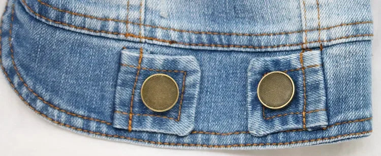 Cool Dog Jeans Jacket for Small Medium Dogs, Fashion Puppy Clothes for Chihuahua Yorkie Poodle Apparel