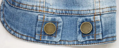Cool Dog Jeans Jacket for Small Medium Dogs, Fashion Puppy Clothes for Chihuahua Yorkie Poodle Apparel