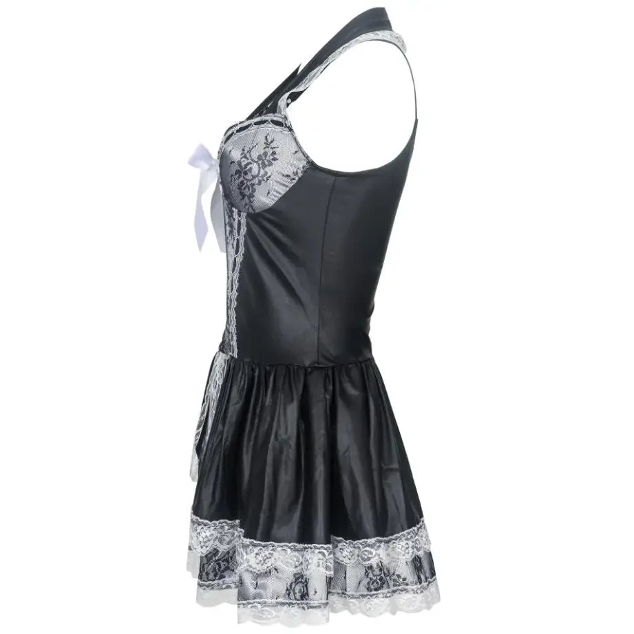 Sexy Servant Costumes Late Night French Maid Cosplay Costume For Halloween Women's Exotic Lolita Dress