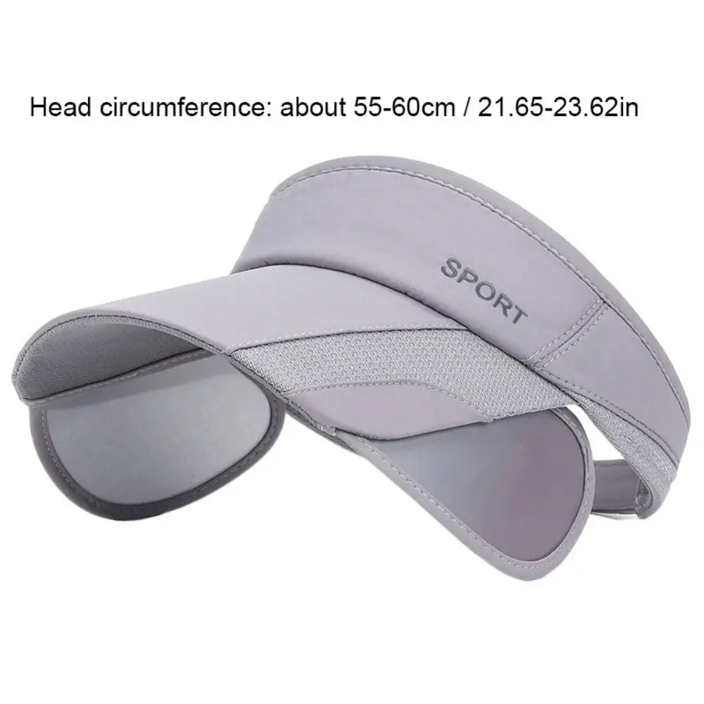 Casual Scalable Sports Sun Hat Wide Brim UV Protection Empty Top Hat Sunscreen Golf Hat Summer Baseball Cap Fitness