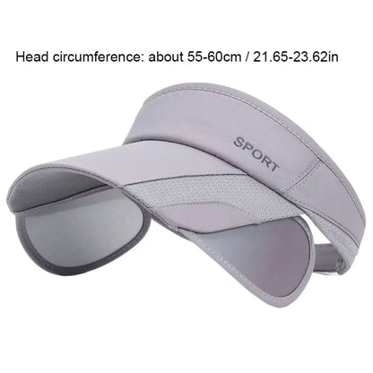 Casual Scalable Sports Sun Hat Wide Brim UV Protection Empty Top Hat Sunscreen Golf Hat Summer Baseball Cap Fitness