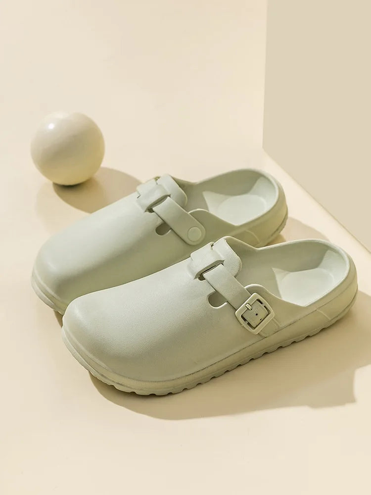 SmilePoP New Women Garden Slippers Kitchen Nonslip Men Slippers Outdoor Waterproof Women Sandals Easy Clean Light Home Shoes