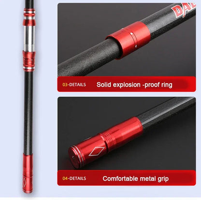2.1-4.5M Carbon Fishing Rod 50kg above Superhard Long Distance Throwing shot Rod Telescopic Sea Boat High Quality Fishing Gear