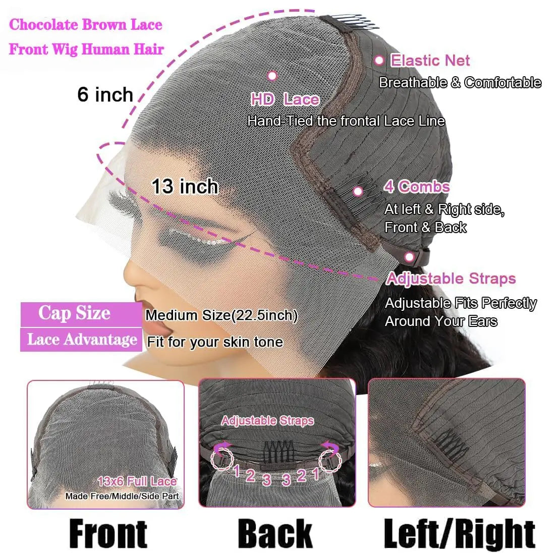 250% Density 13x4 HD Lace Wigs Body Wave Lace Front Wigs For Women 40 Inch Wear And Go Glueless Wigs Human Hair Pre Plucked Bling Hair