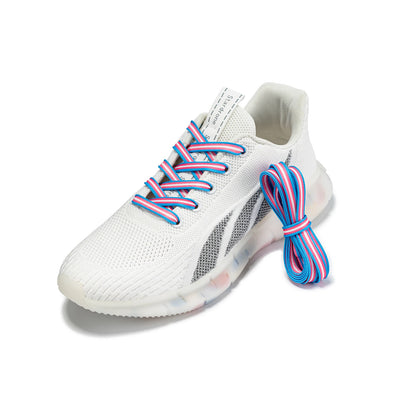 No6Transgender 100/120/150cm Shoe Lace Flat Printed Shoelace Colorful Rainbow Laces Gay Pride Liberty Shoelaces Shoe Accessories