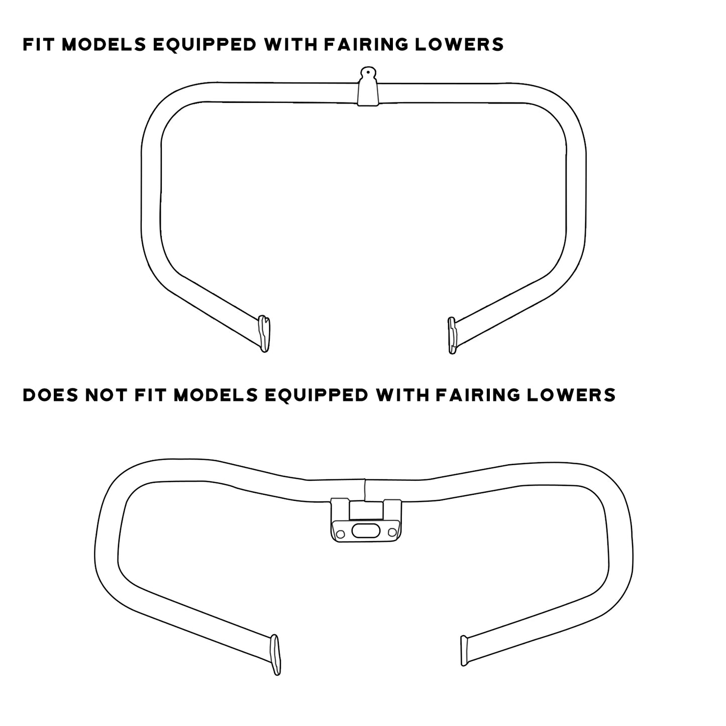 Motorcycle Engine Guard Crash Bar Lower Vented Fairings For Harley Touring Road King Electra Glide Street Glide 2014-2024