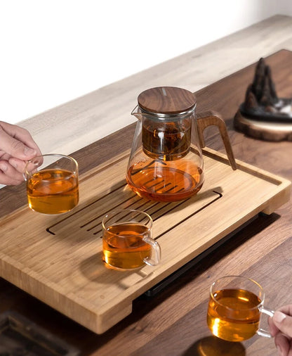 Bonston elegant cup insulation separation bubble teapot heat-resistant glass teapot simple filter tea cup 500ml