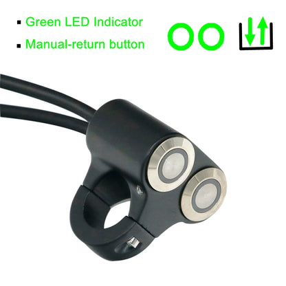 LMoDri 22mm Handlebar Motorcycle Switches ATV Scooter Headlight Hazard Brake Fog Light Switch ON-OFF Aluminum With Indicator DIY