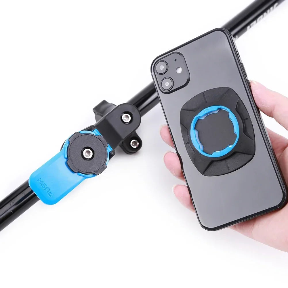 Standes Motorcycle Bike Phone Holder 360° Rotatable Detachable Mount for Delivery Navigation Self Lock Anti-shake Phone Holder