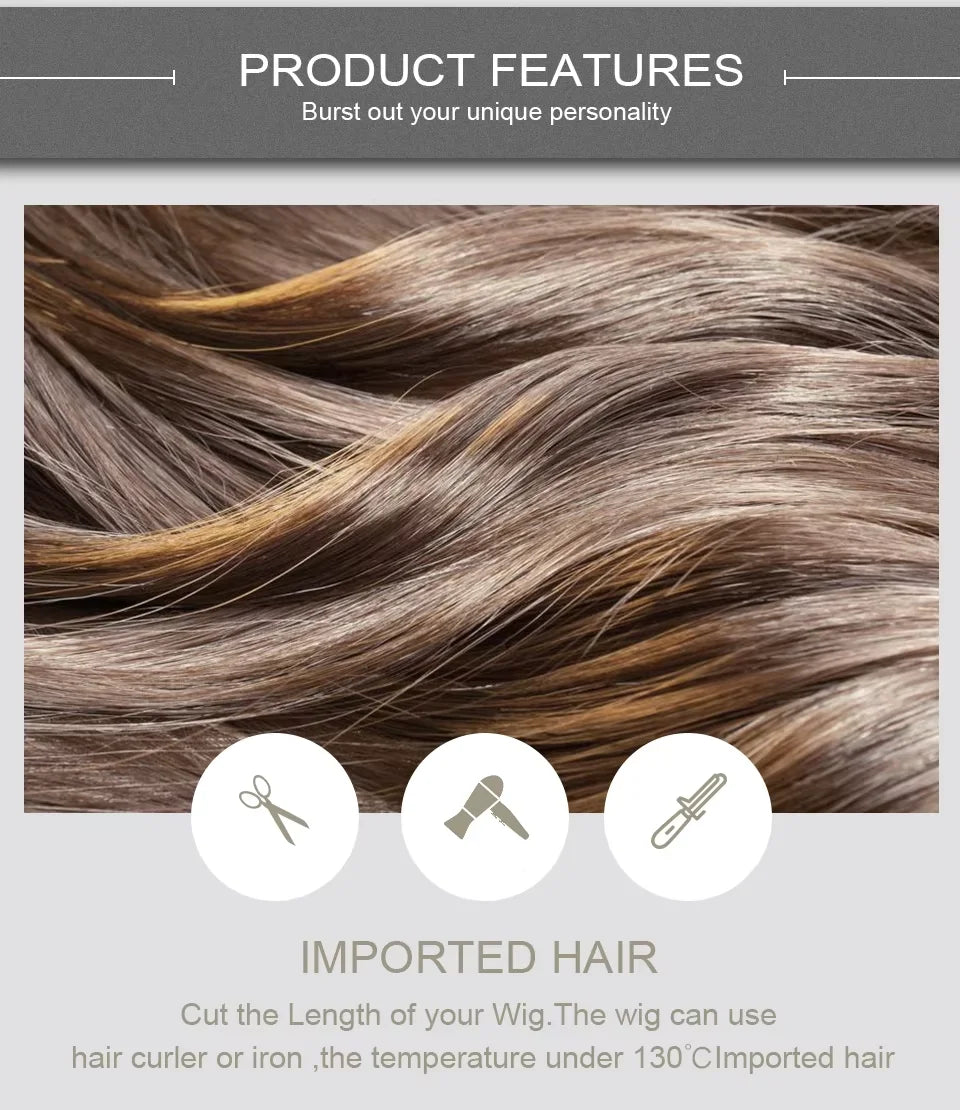 EASIHAIR Long Wavy HD Lace Front Synthetic Wigs for Women Natural Wave Blonde Wigs With Dark Roots 13*6 Lace Wigs Heat Resistant