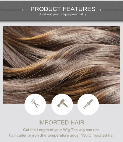 EASIHAIR Long Wavy HD Lace Front Synthetic Wigs for Women Natural Wave Blonde Wigs With Dark Roots 13*6 Lace Wigs Heat Resistant
