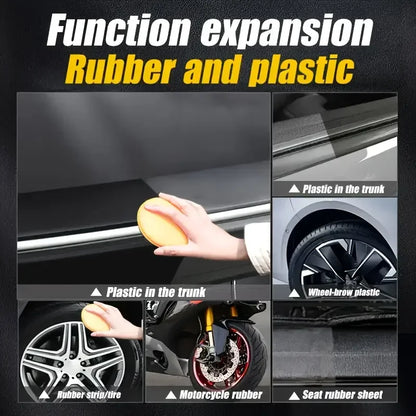Car interior scratch repair paste, interior and exterior plastic polishing wax for leather, tires, steering wheel.