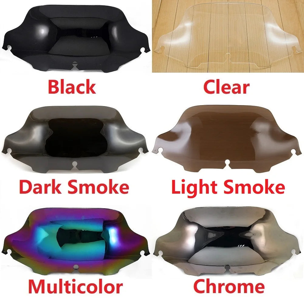 8" Motorcycle Wave Fairing Windshield Windscreen Cover For Harley Touring Electra Street Glide Ultra Classic FLHX FLHT 1996-2013
