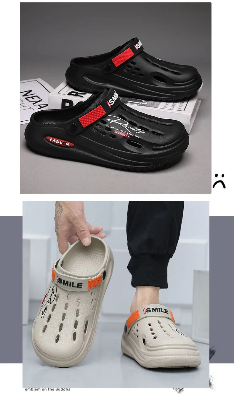 Men's Summer Sandals Non Slip Beach Slippers EVA Design Outdoor Slides Ultralight High Quality Sandals Fashion Garden Shoes