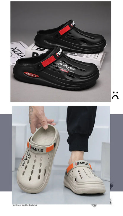 Men's Summer Sandals Non Slip Beach Slippers EVA Design Outdoor Slides Ultralight High Quality Sandals Fashion Garden Shoes