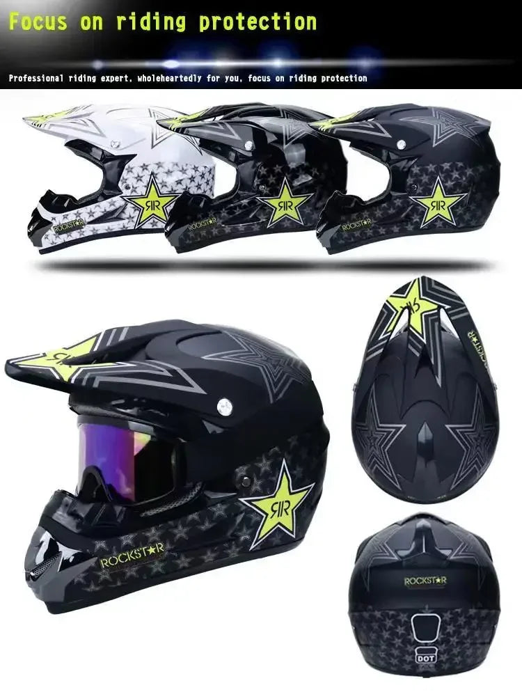 Motorcycle Helmet Youth Kids Child Full Helmet Children Helmets Motocross Casco Moto children Off-road Safety Protection DOT