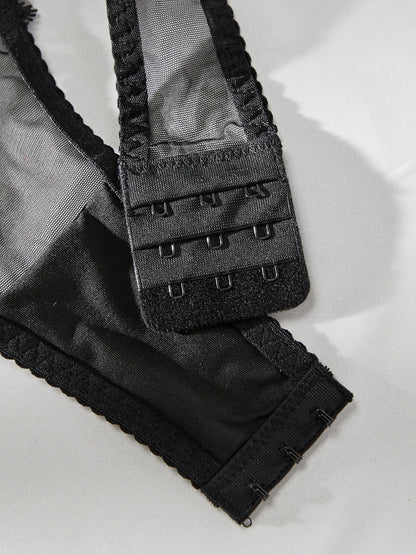 New Sexy Bodysuits Ruffled Edges Patchwork Mesh Sexy Perspective Backless Deep V Suspenders Sleeveless Bodysuits Charming 5ZAL