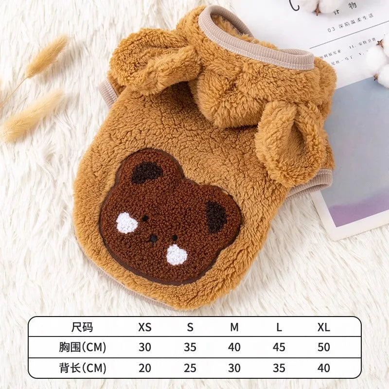 Thickened Fluffy Cotton Coat For Kittens Autumn Winter Clothes British Short Hair Doll Puppy Anti Shedding Warm Cat Jacket