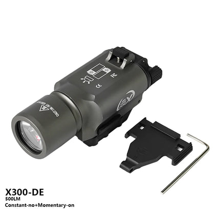 US Warehouse Metal SF X300 X300U Ultra Pistol Scout Light Tactical Rifle Airsoft  Hunting Weapon Flashlight for 20mm Rail