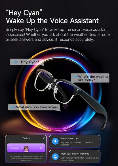 LIGE New 800W Pixel Camera Smart Glasses Men 4K Video Recording AI Photo Recognition Bluetooth Call Voice Translation Sunglasses