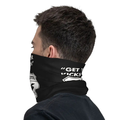 Custom Travel Motorcycle Ride Route 66 Bandana Winter Neck Warmer Windproof Wrap Face Scarf for Hiking Highways Gaiter Headband