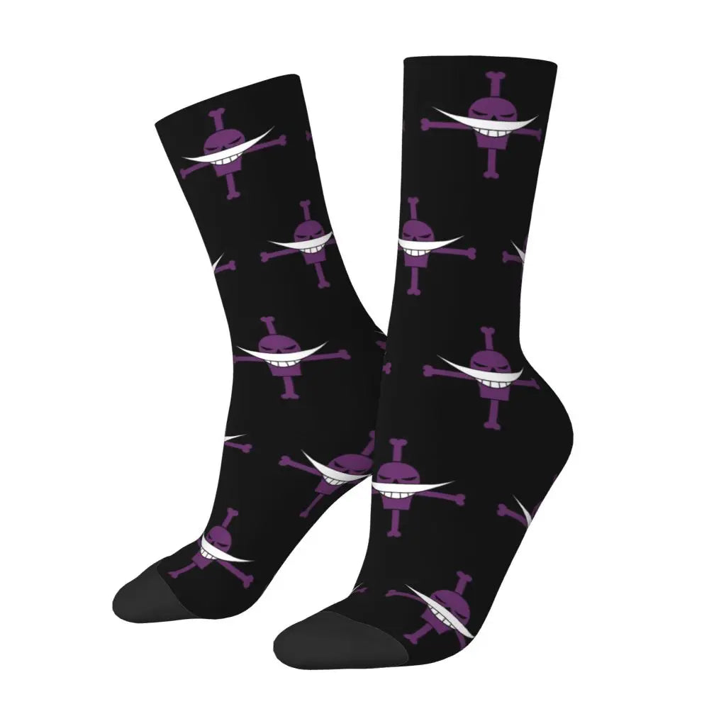 Fashion Men's Socks Harajuku Tony Tony Choppers Sock Luffys Zoros Trafalgar Law Anime Women's Socks Spring Summer Autumn Winter