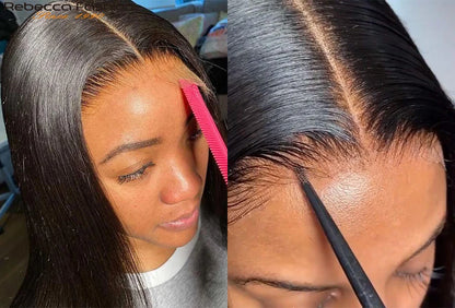 180D 13X4 Straight Lace Front Wigs Straight Human Hair Wigs For Women Human Lace Wigs Brazilian Lace Wigs Straight Frontal Wigs