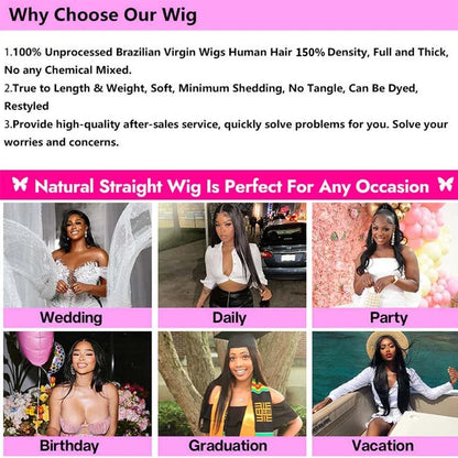 13x4 Straight Lace Front Bob Wig 100% Human Hair Wigs Ginger Orange Silky 200% Density Highlight Orange Color P4-350 Pre Plucked