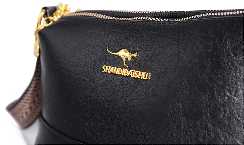 100% Cow Leather High Quality Handbag Purse Women Bag Trend Luxury Designer Shoulder Crossbody Sac Ladies Branded Fashion Totes